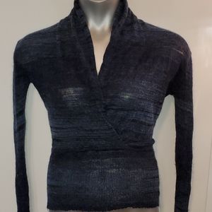 Merino wool & mohair blue V neck sweater 💙 Medium